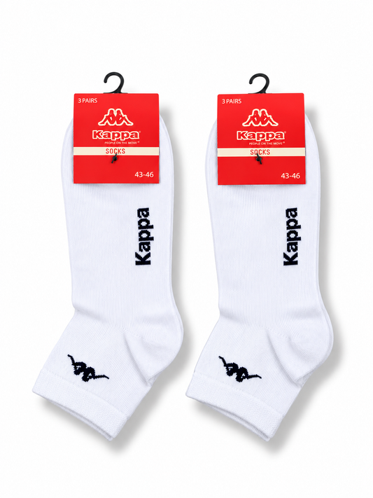 Kappa Unisex Cotton Quarter Socks (3 Pairs Pack)