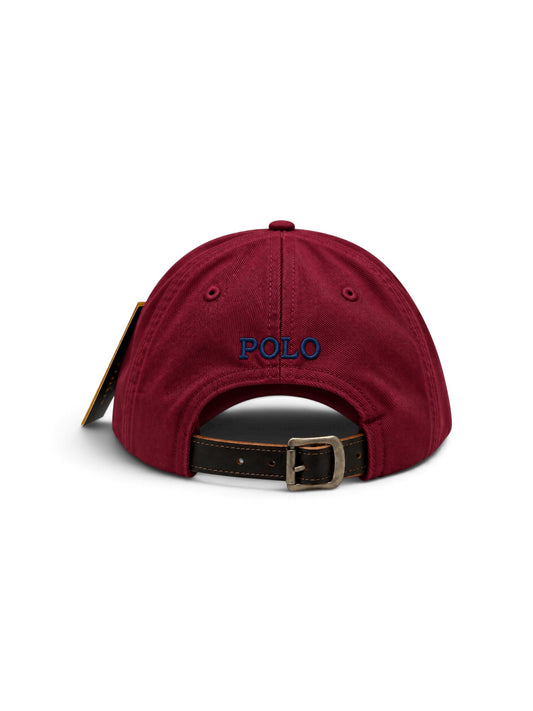 POLO RALPH LAUREN BIG PONY CAP – MAROON & BLACK