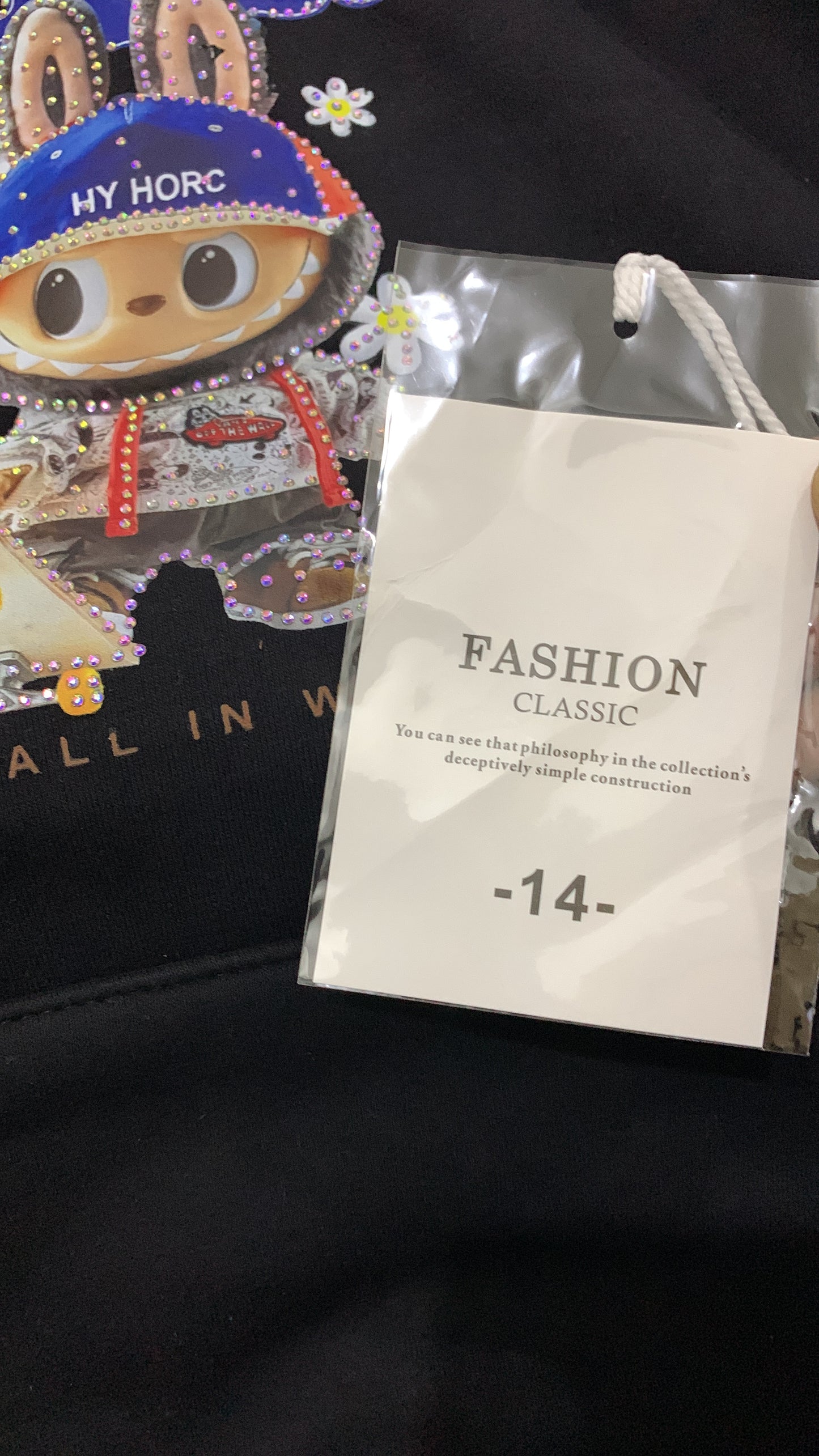 Kid’s Warm Labubu Cartoon Imported Hoodie