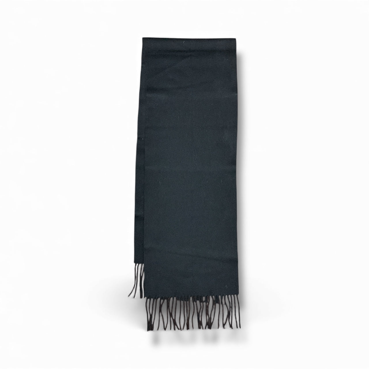 Men’s 100% Wool Scarf – Jet Black Classic Winter Muffler