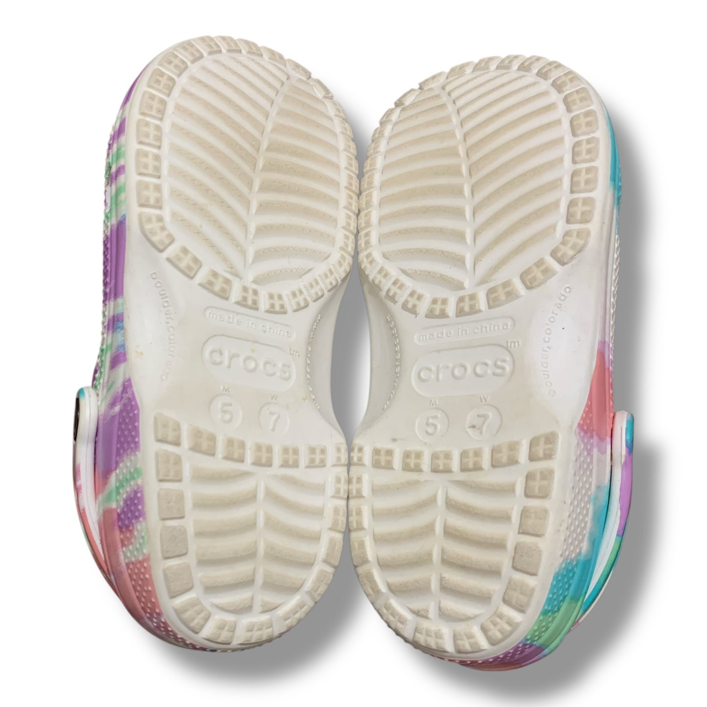 Crocs Classic Tie Dye Clogs | Pre-Loved Condition 10/10 Excellent | Size US M5 W7 | 37-38