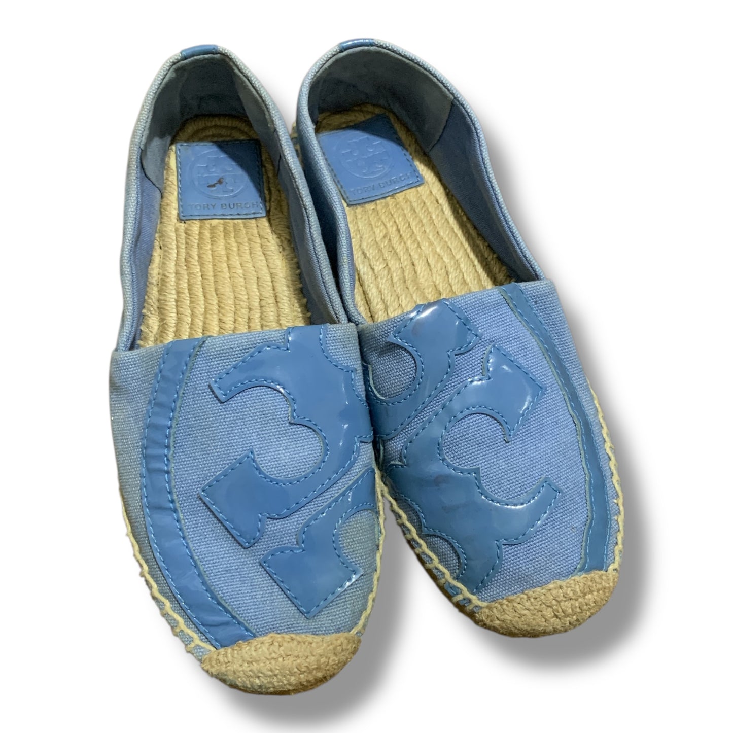 Tory Burch Lonnie Logo Espadrille Flat Shoes | Pre-Loved Condition 10/10 Excellent | Size 7M | EU 37