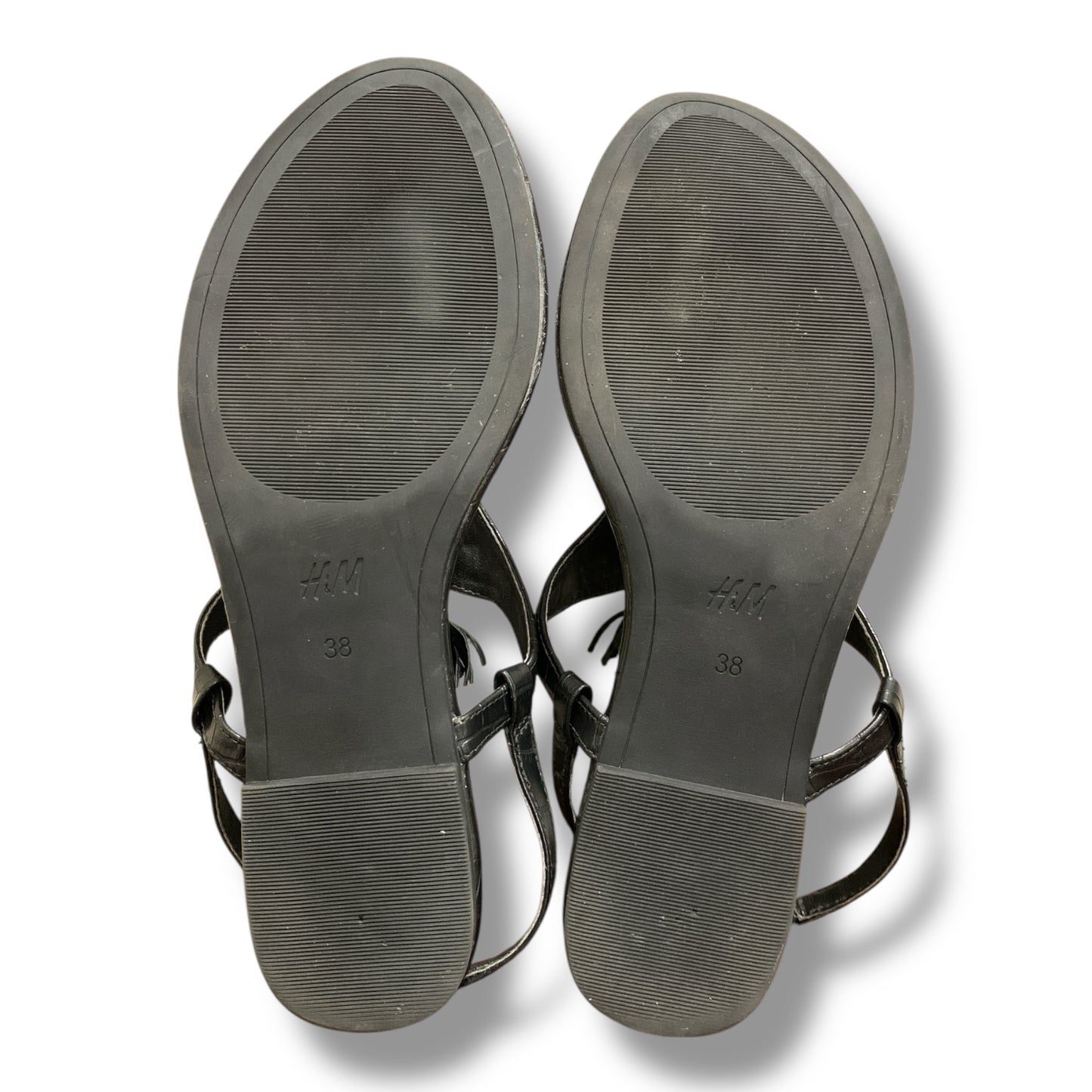 H&M Women’s Black Flat Thong Sandals | Pre-Loved Condition 10/10 Excellent | Size EU 38