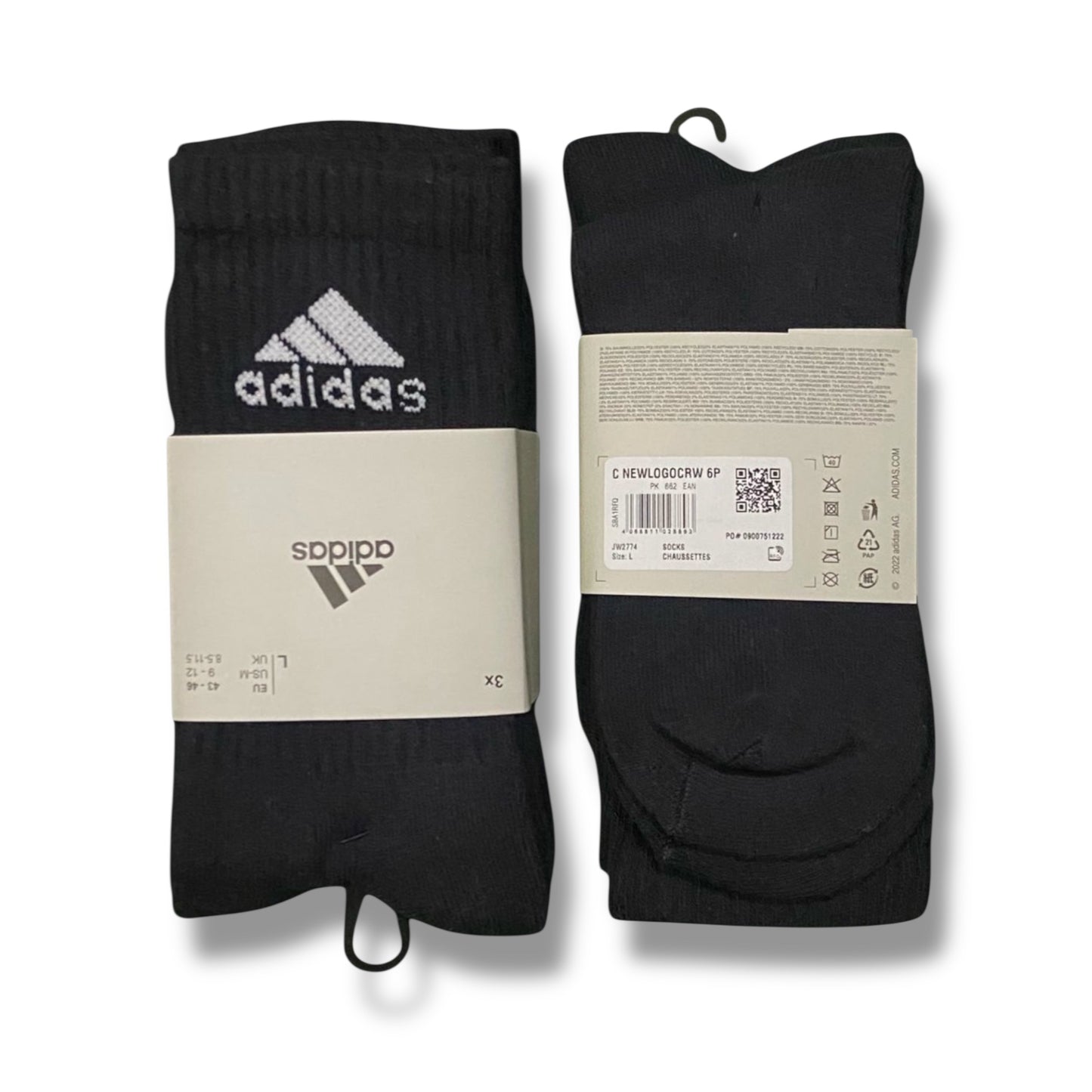 ADIDAS CUSHIONED SPORTSWEAR CREW SOCKS (PACK OF 3 PAIRS)