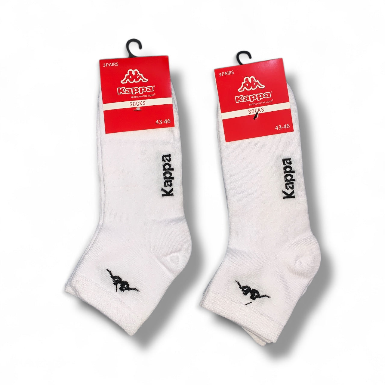 Kappa Unisex Cotton Quarter Socks (3 Pairs Pack)