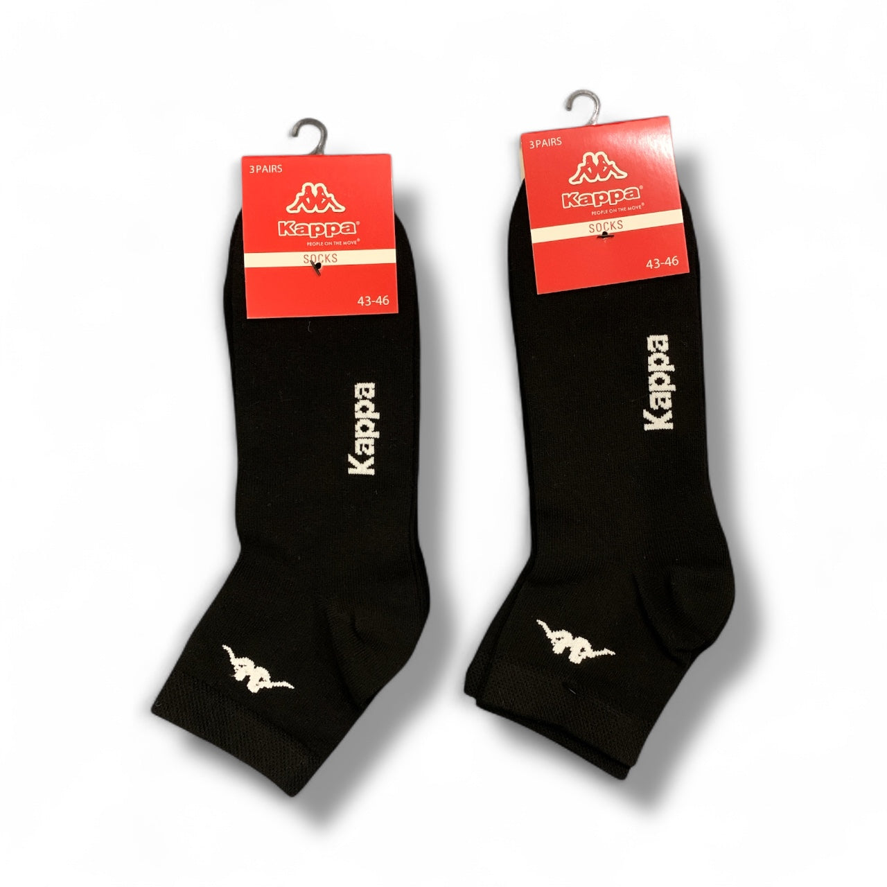 Kappa Unisex Cotton Quarter Socks (3 Pairs Pack)