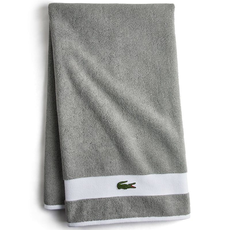 Lacoste Heritage Sport Stripe 100% Supima Cotton Bath Towel
