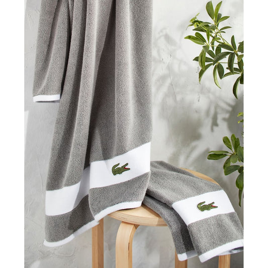 Lacoste Heritage Sport Stripe 100% Supima Cotton Bath Towel