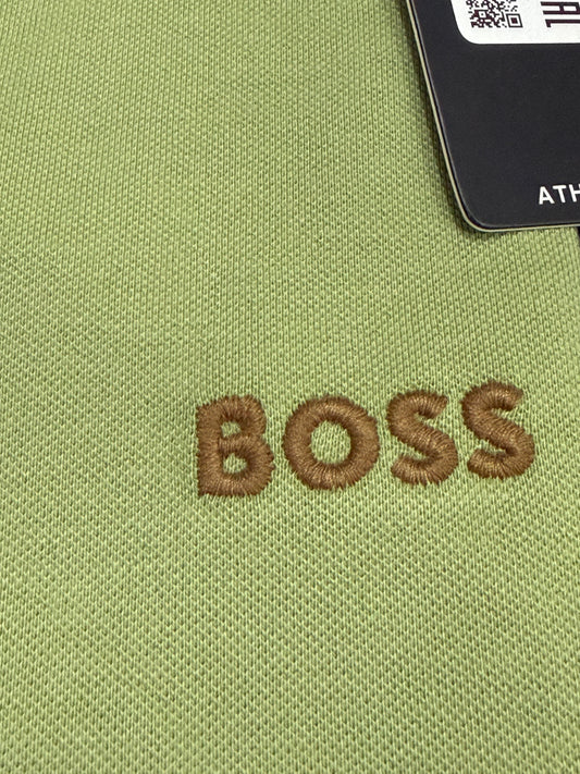 BOSS Olive Cotton Polo Shirt – Slim Fit | Made in Bangladesh