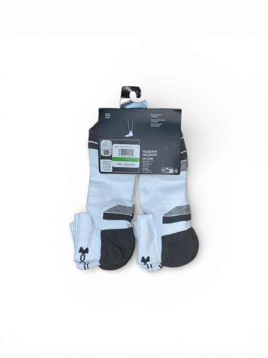 Under Armour UA Performance Tech Cushioned Ankle Socks (6-Pack, White/Grey)