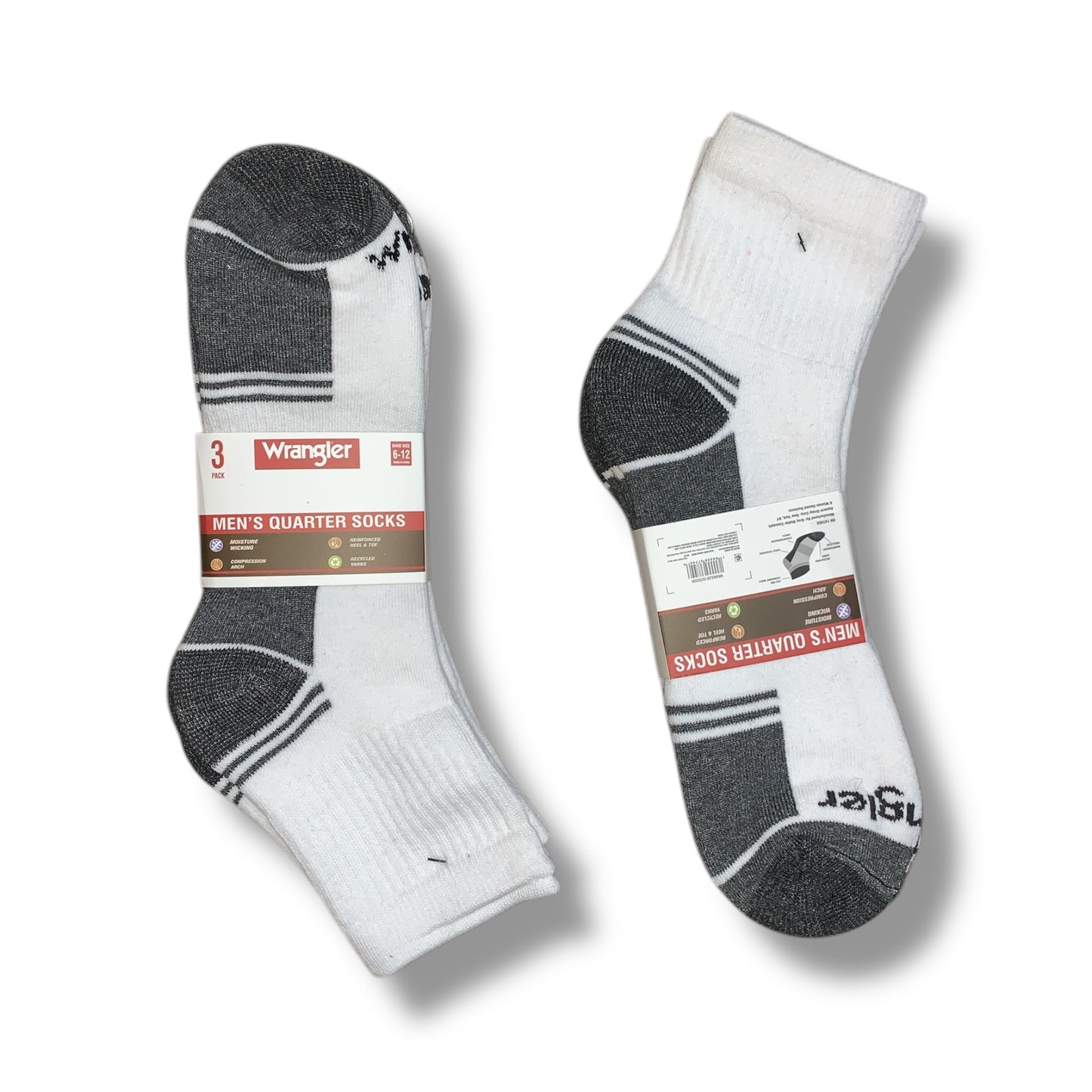 WRANGLER CUSHION QUARTER SOCKS (PACK OF 3)