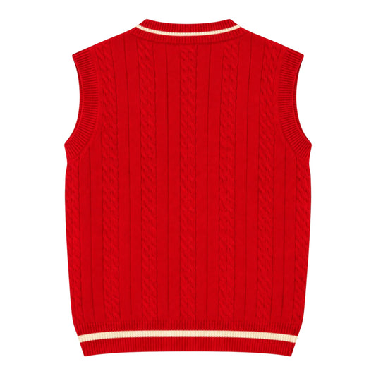 Kid’s Knitted Sleeveless Cotton Sweater