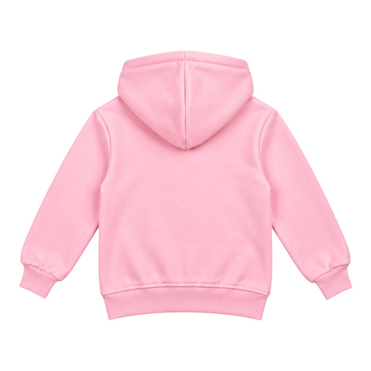 Girls’ Pink Leopard Print Floral Hoodie
