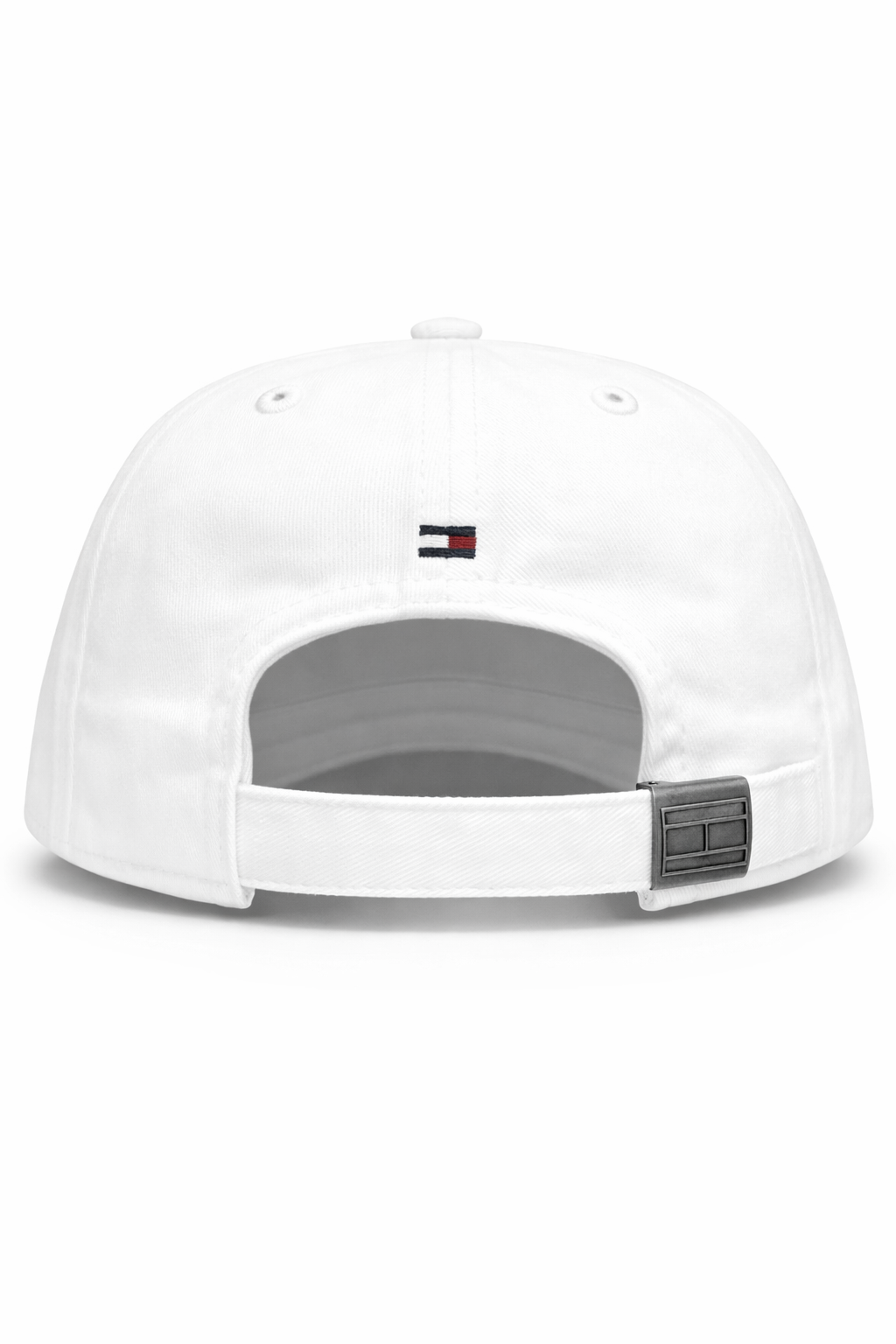 Hilfiger Classic White Baseball Cap – Embroidered Logo, Adjustable Strap, Premium Cotton