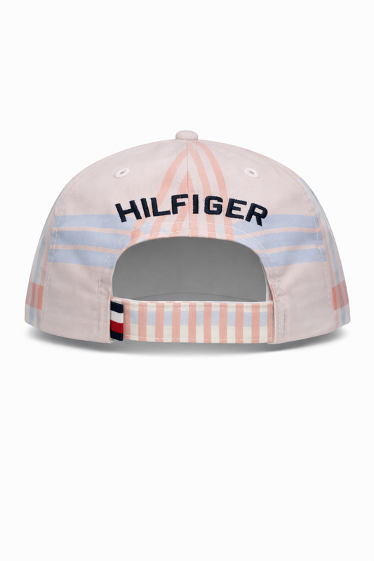 Tommy Hilfiger Pastel Stripe Adjustable Cap – Premium Polyester Casual Baseball Hat