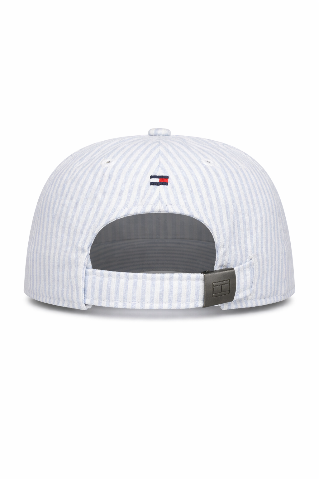 Tommy Hilfiger Seersucker Stripe Baseball Cap – Light Blue & White