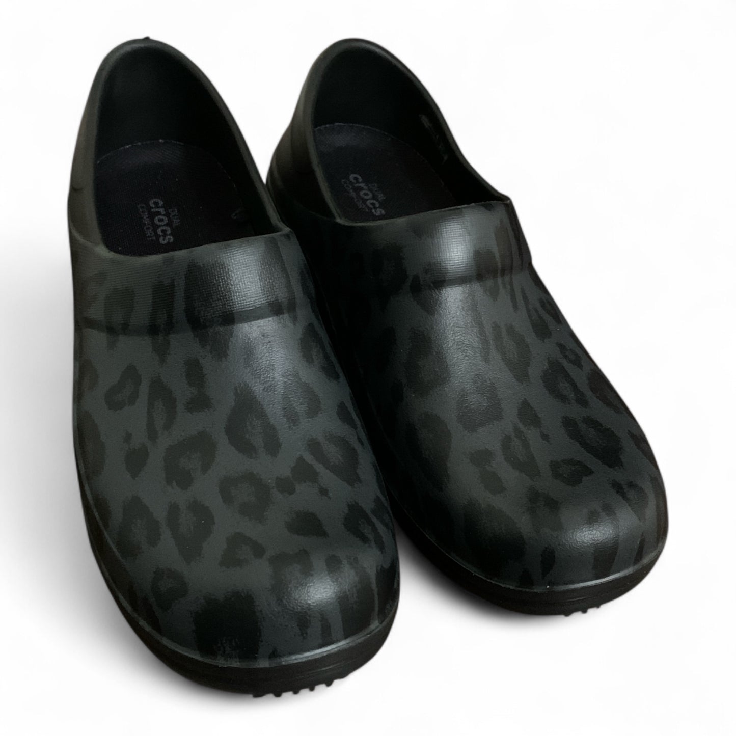 Crocs Dual Comfort Neria Pro Black Paisley Clogs | Condition Excellent Like Brand-New | Size US W8 | EU 38-39 | Product # 205385