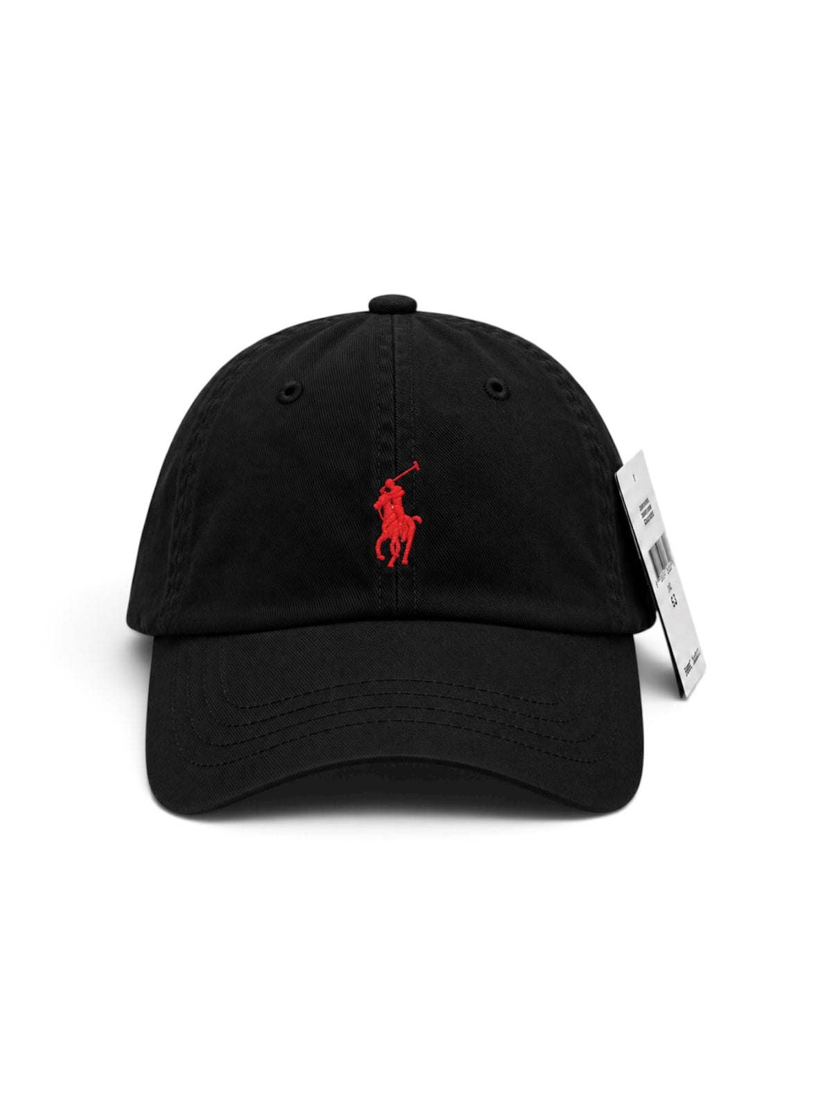 Polo Ralph Lauren Cotton Chino Cap – Black with Red Logo