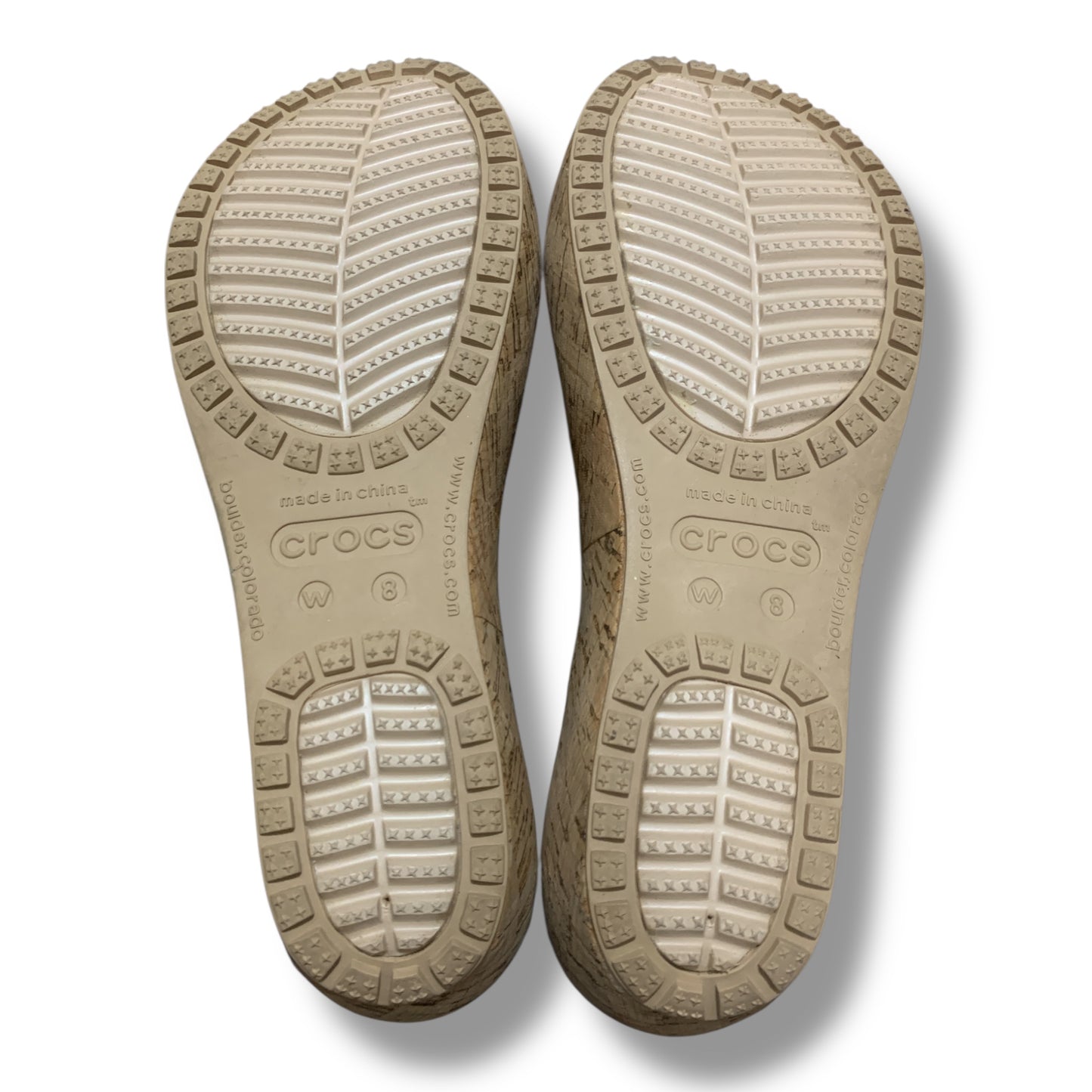 Crocs A Leigh Flower Flip-Flops | Pre-Loved Condition 10/10 Excellent | Size W8 | EU 38-39