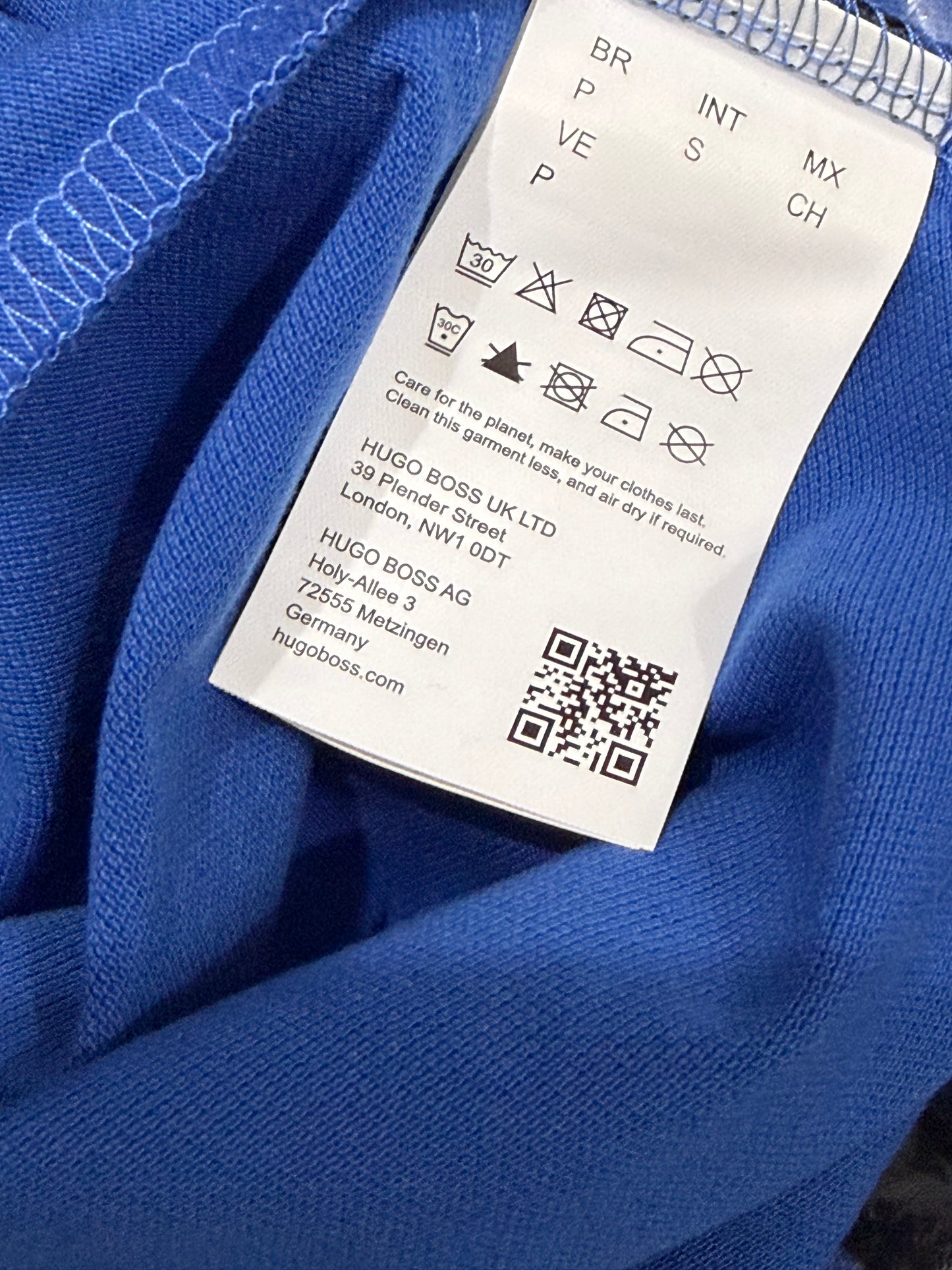 BOSS Royal Blue Cotton Polo Shirt – Slim Fit | Made in Bangladesh