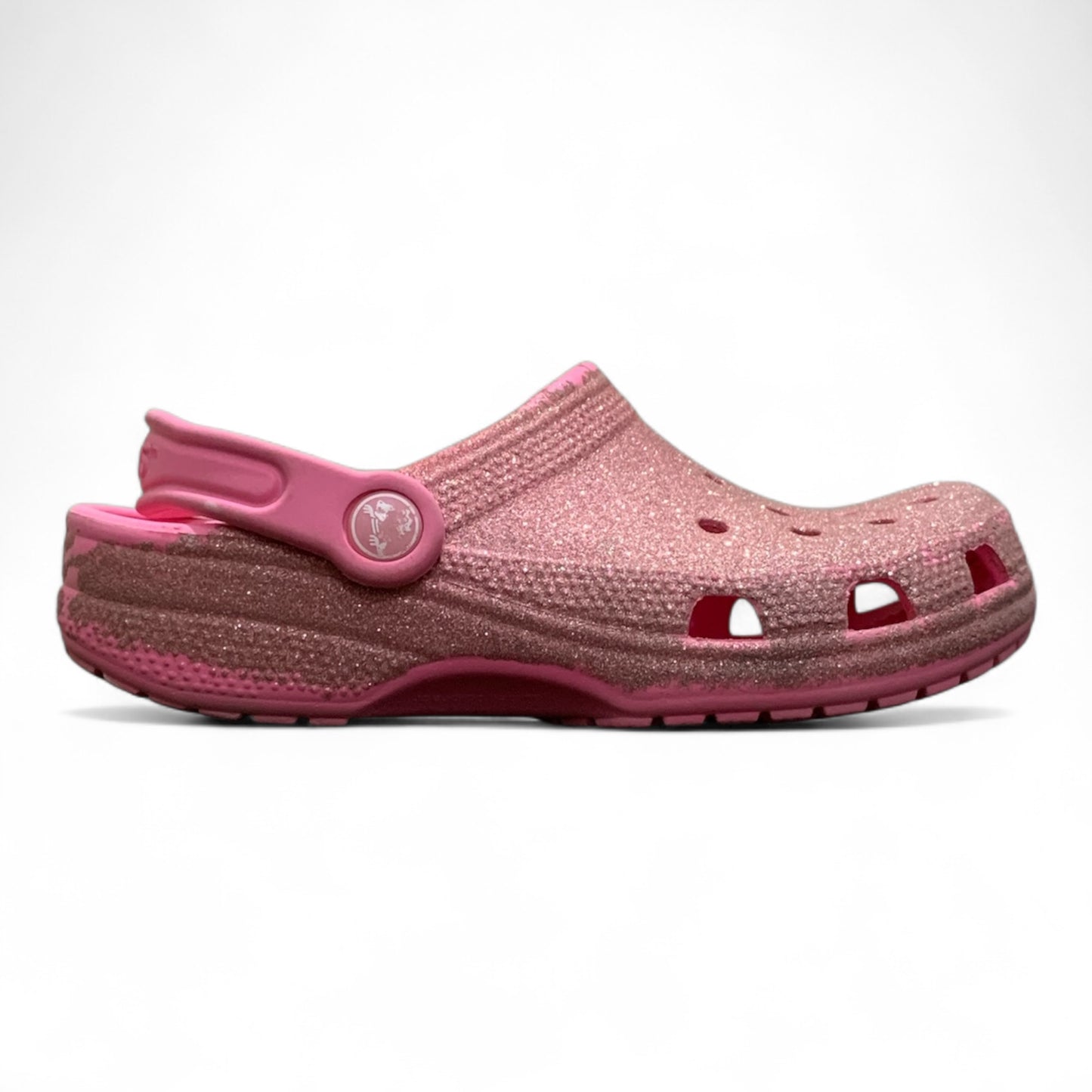Crocs Girls Glitter Clogs | Condition 9/10 | Pre-Loved | Size J2 | 33-34