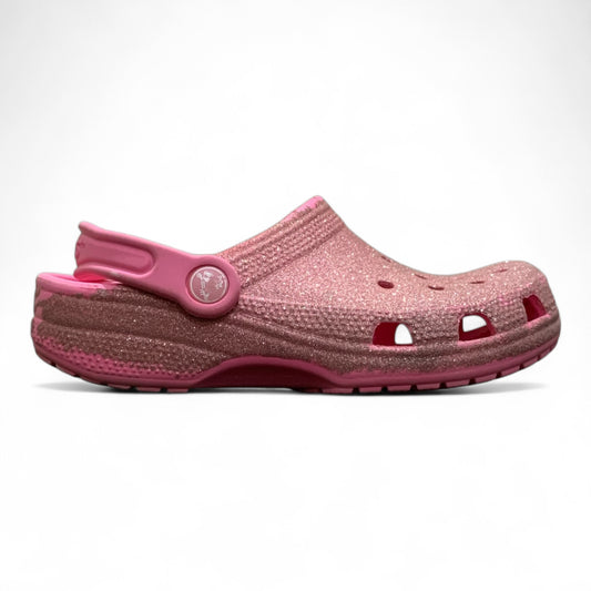 Crocs Girls Glitter Clogs | Condition 9/10 | Pre-Loved | Size J2 | 33-34