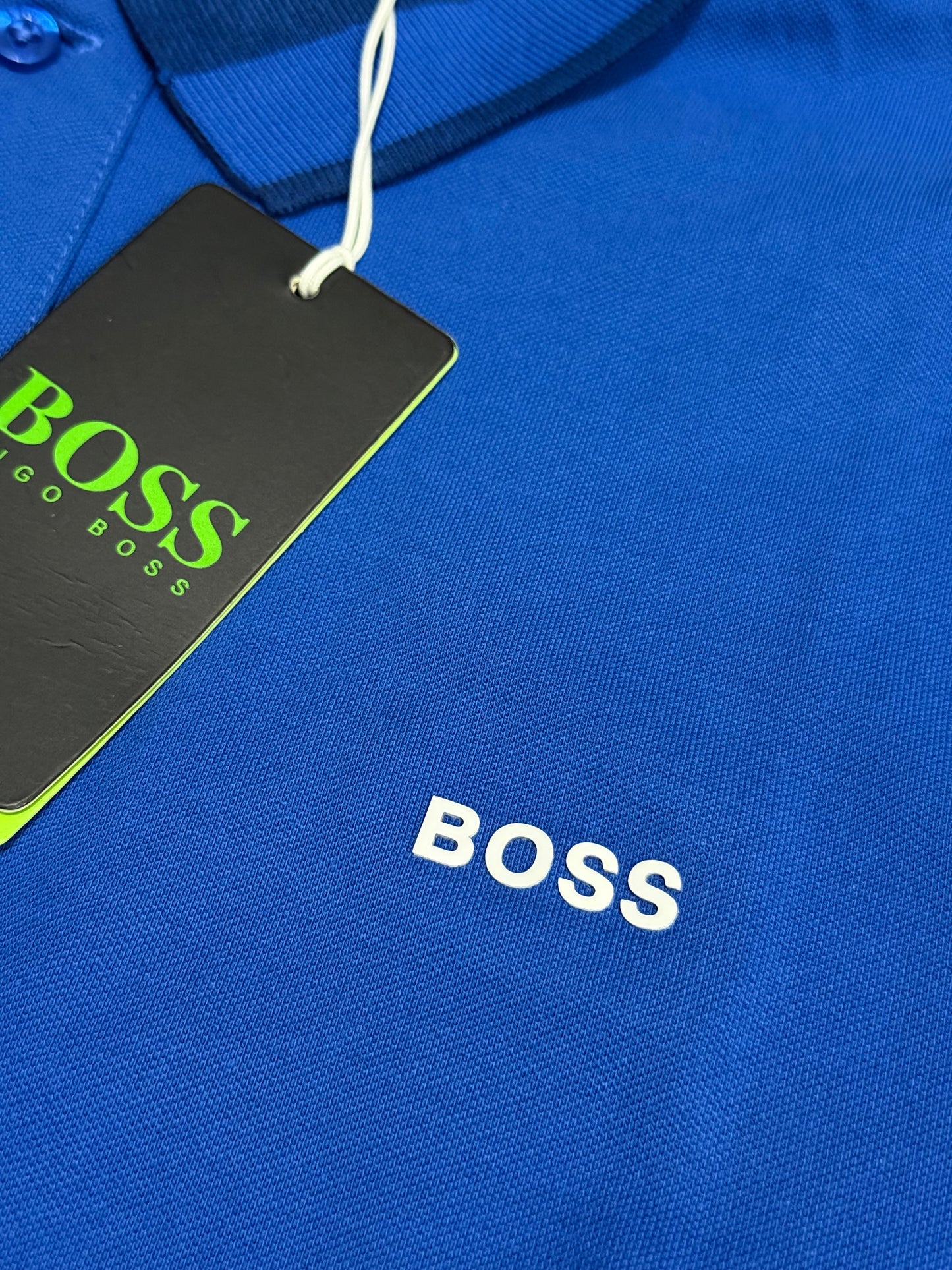 BOSS Royal Blue Cotton Polo Shirt – Slim Fit | Made in Bangladesh