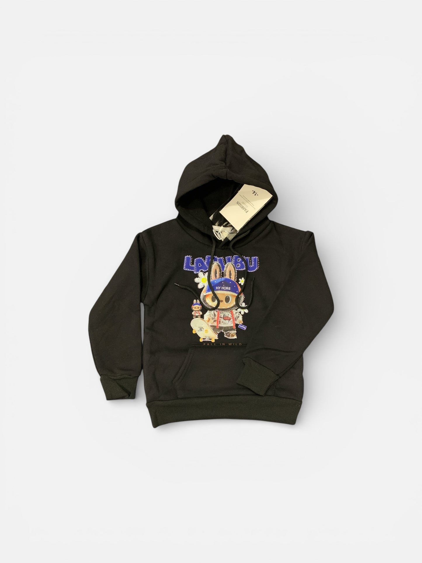 Kid’s Warm Labubu Cartoon Imported Hoodie