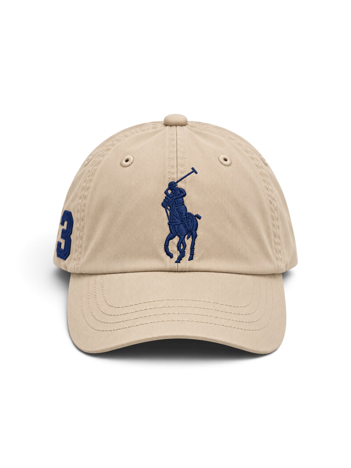POLO RALPH LAUREN BIG PONY CAP – BEIGE & NAVY BLUE