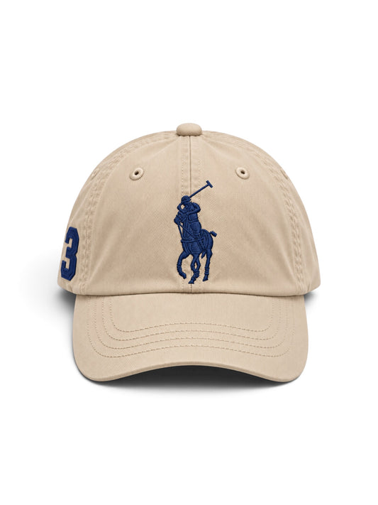 POLO RALPH LAUREN BIG PONY CAP – BEIGE & NAVY BLUE