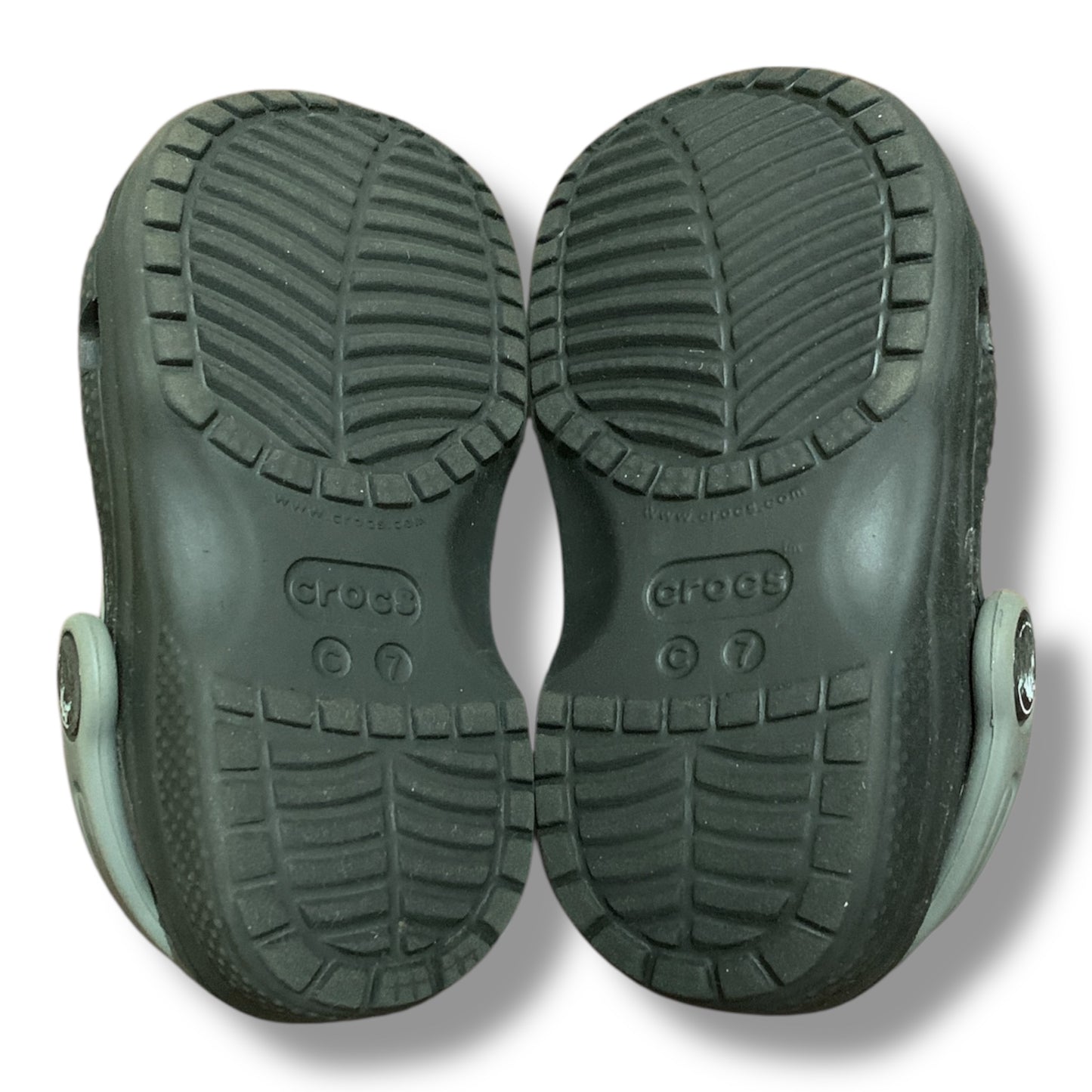 Crocs Black Grey Shark Fun Lab | Pre-Loved Condition 10/10 Excellent | Size C7 | 23-24