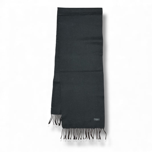 Renoma Men’s 100% Wool Muffler Scarf – Jet Black Elegance & Warmth