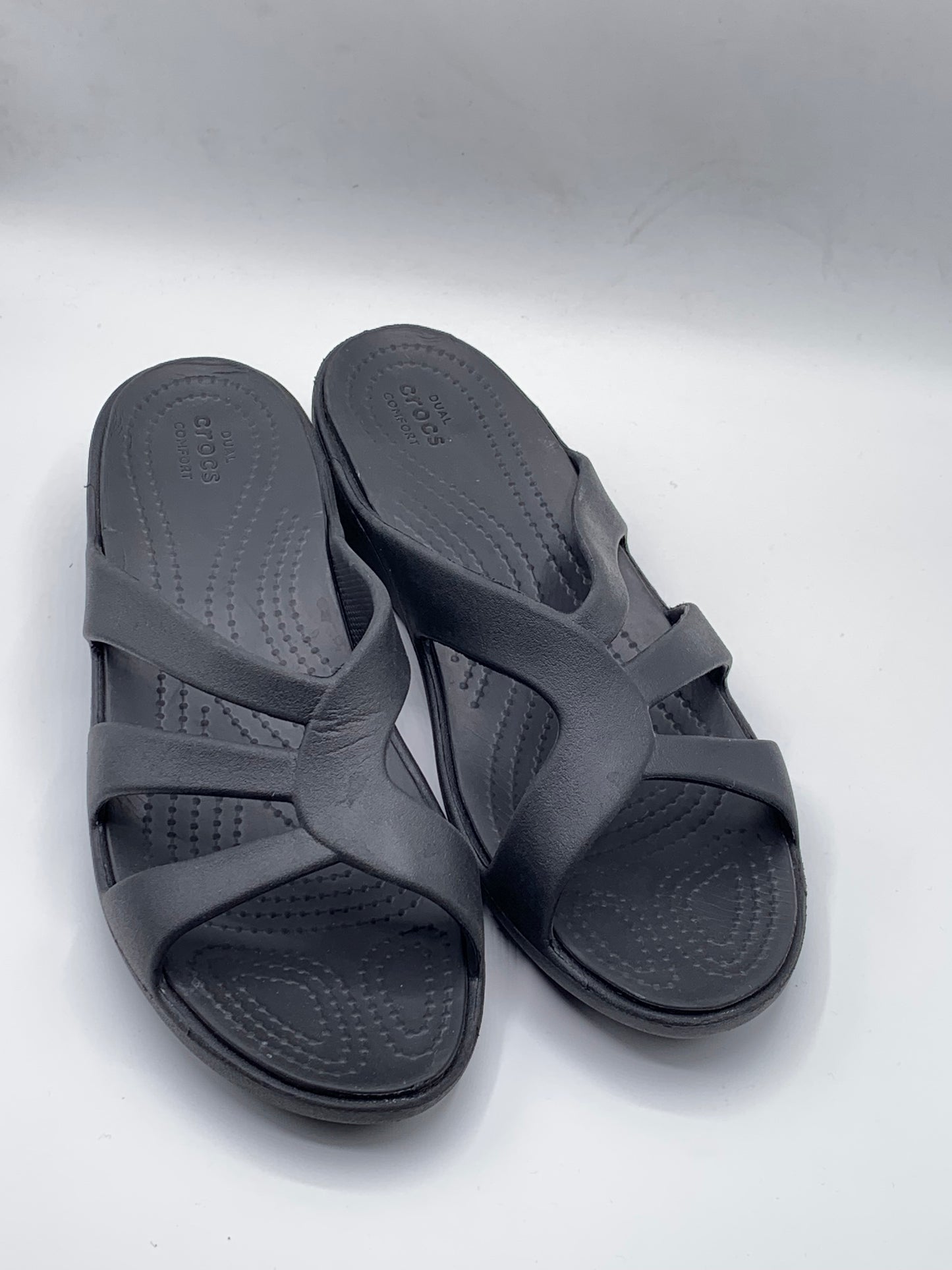 CROCS SANRAH STRAPPY WEDGE SANDALS | PRE LOVED CONDITION EXCELLENT 10/10 | SIZE W10 | EU 41-42
