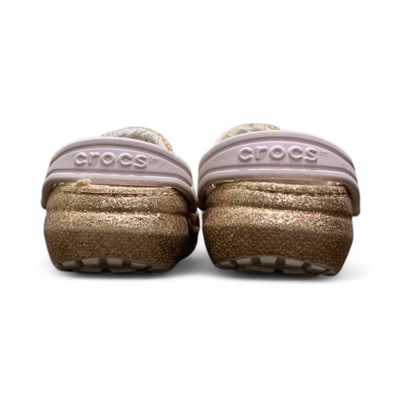 Crocs Kid’s Lined Glitter Clogs | Pre-Loved Condition 10/10 |                       Size C8 | EU 24-26