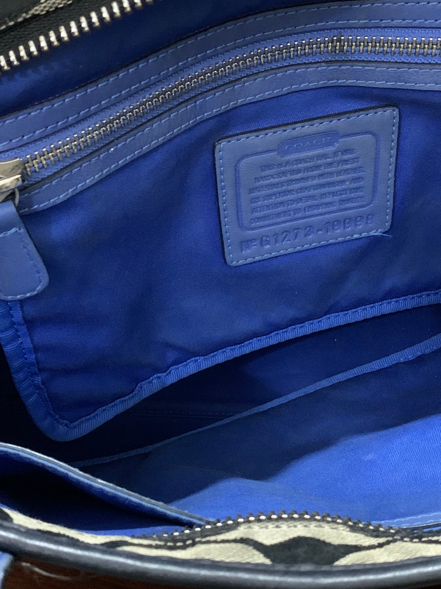 Coach Black and Blue Signature Tote (Pre-Loved Condition 9/10)