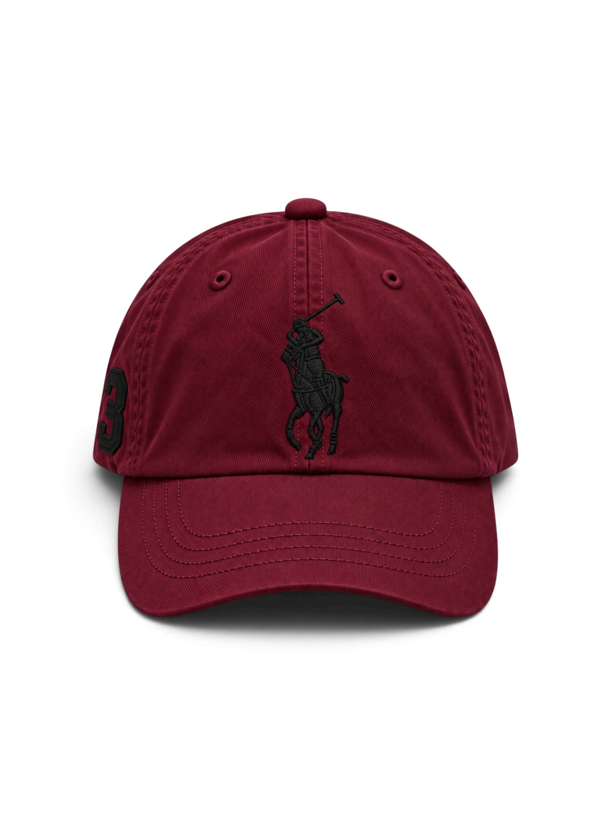 POLO RALPH LAUREN BIG PONY CAP – MAROON & BLACK