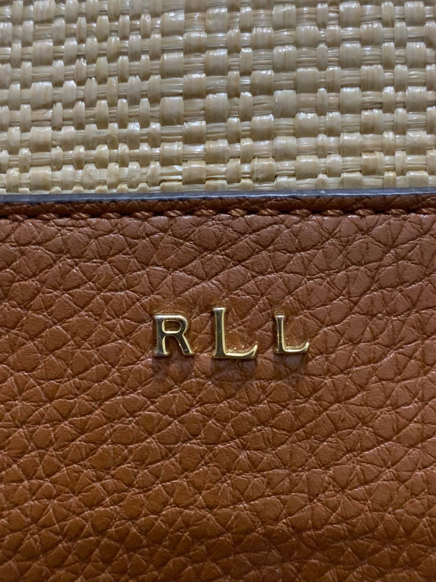 Lauren Ralph Lauren Tan and Brown Tote Bag (Pre-Loved Condition 8/10) 100% Original