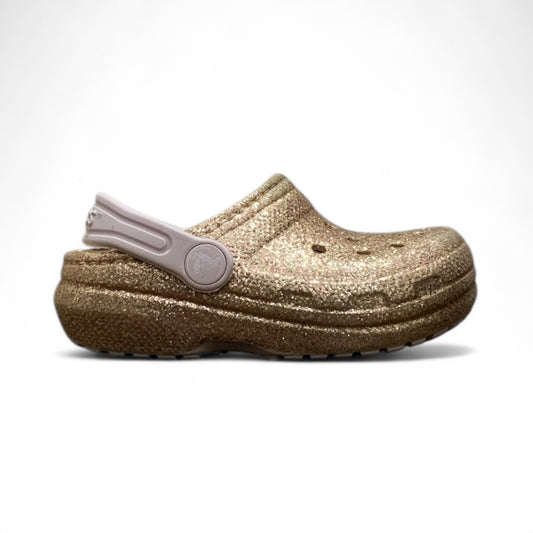 Crocs Kid’s Lined Glitter Clogs | Pre-Loved Condition 10/10 |                       Size C8 | EU 24-26
