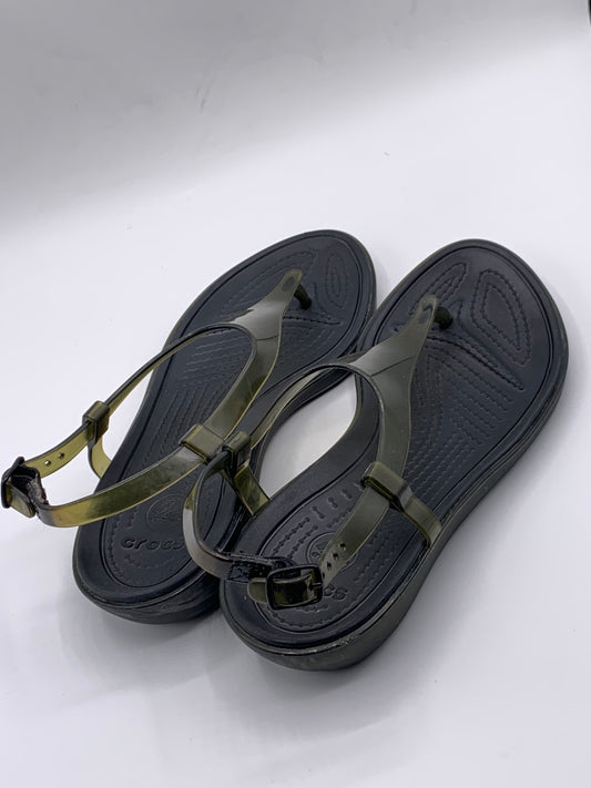 Crocs Women's Really T-Strap sandals | Pre Loved Condition 9/10 |                        Size W6 | EU 36-37