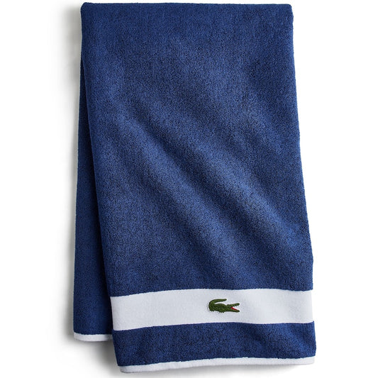 Lacoste Heritage Sport Stripe 100% Supima Cotton Bath Towel