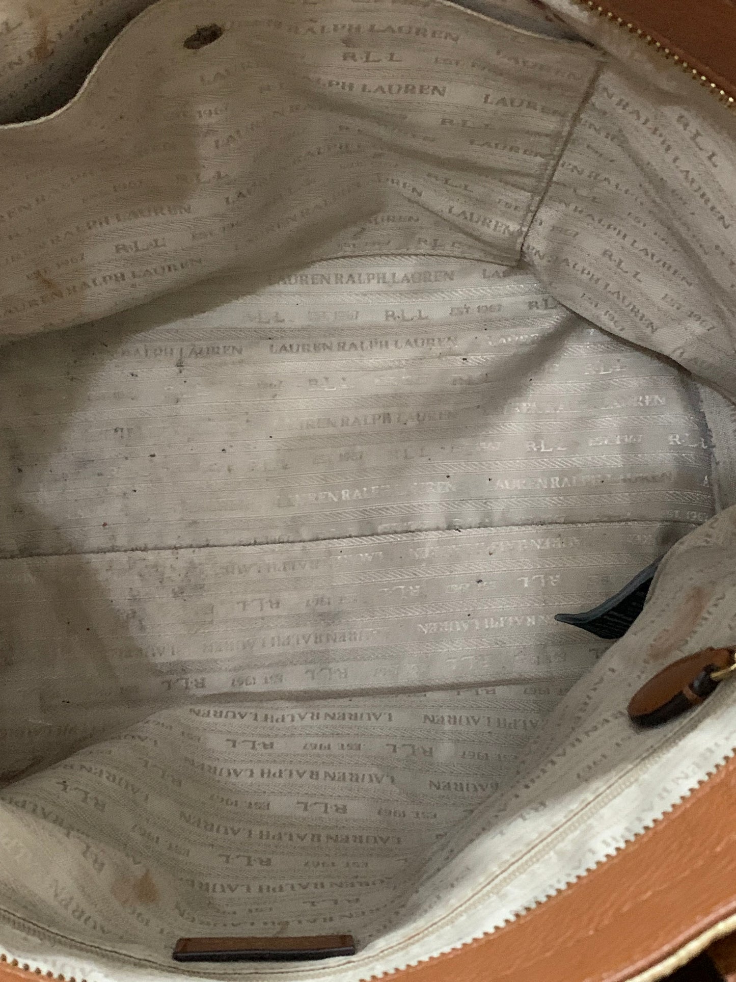 Lauren Ralph Lauren Tan and Brown Tote Bag (Pre-Loved Condition 8/10) 100% Original