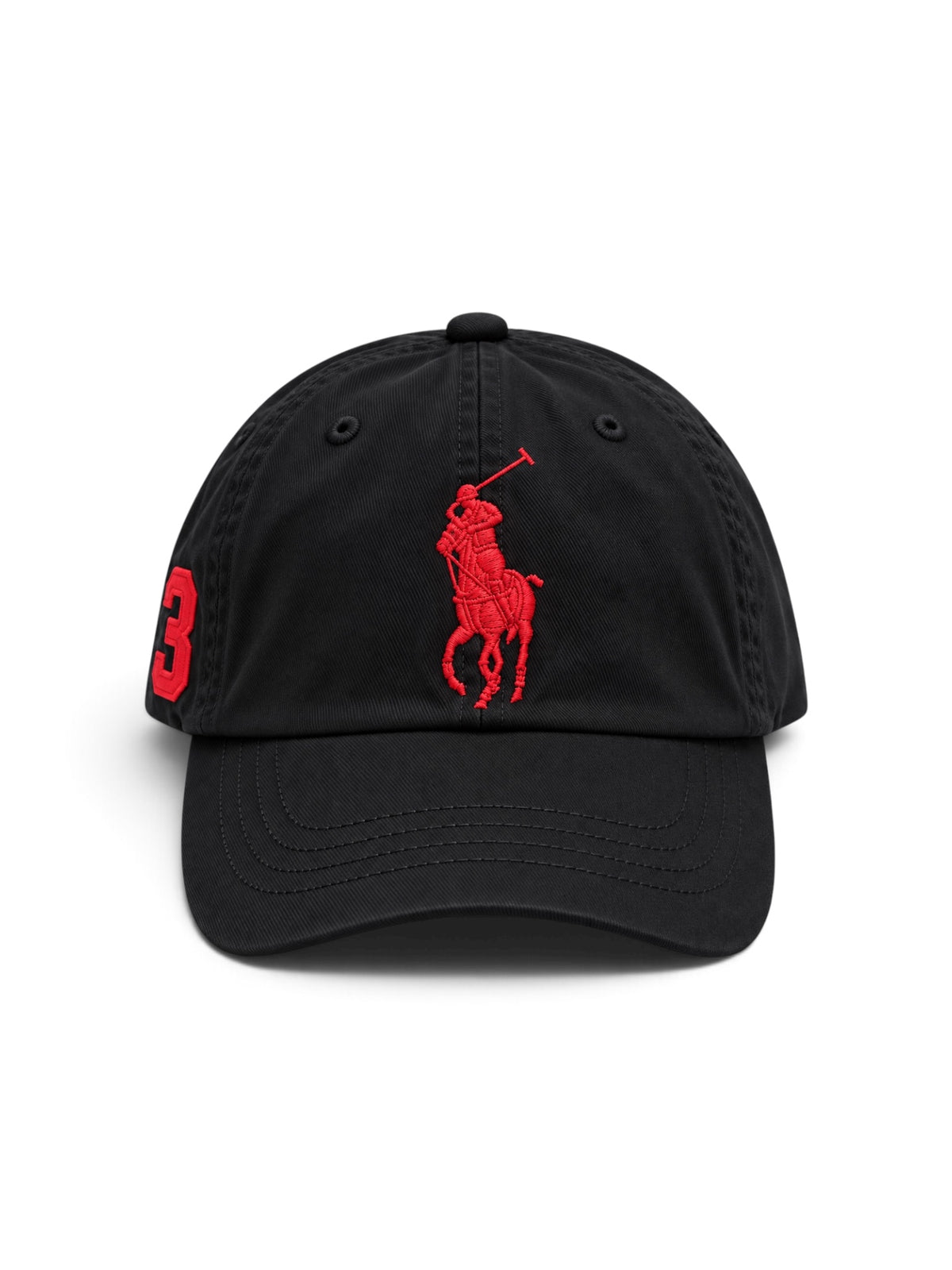 POLO RALPH LAUREN BIG PONY CAP – BLACK & RED