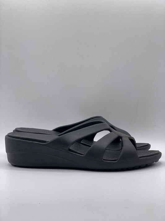 CROCS SANRAH STRAPPY WEDGE SANDALS | PRE LOVED CONDITION EXCELLENT 10/10 | SIZE W10 | EU 41-42