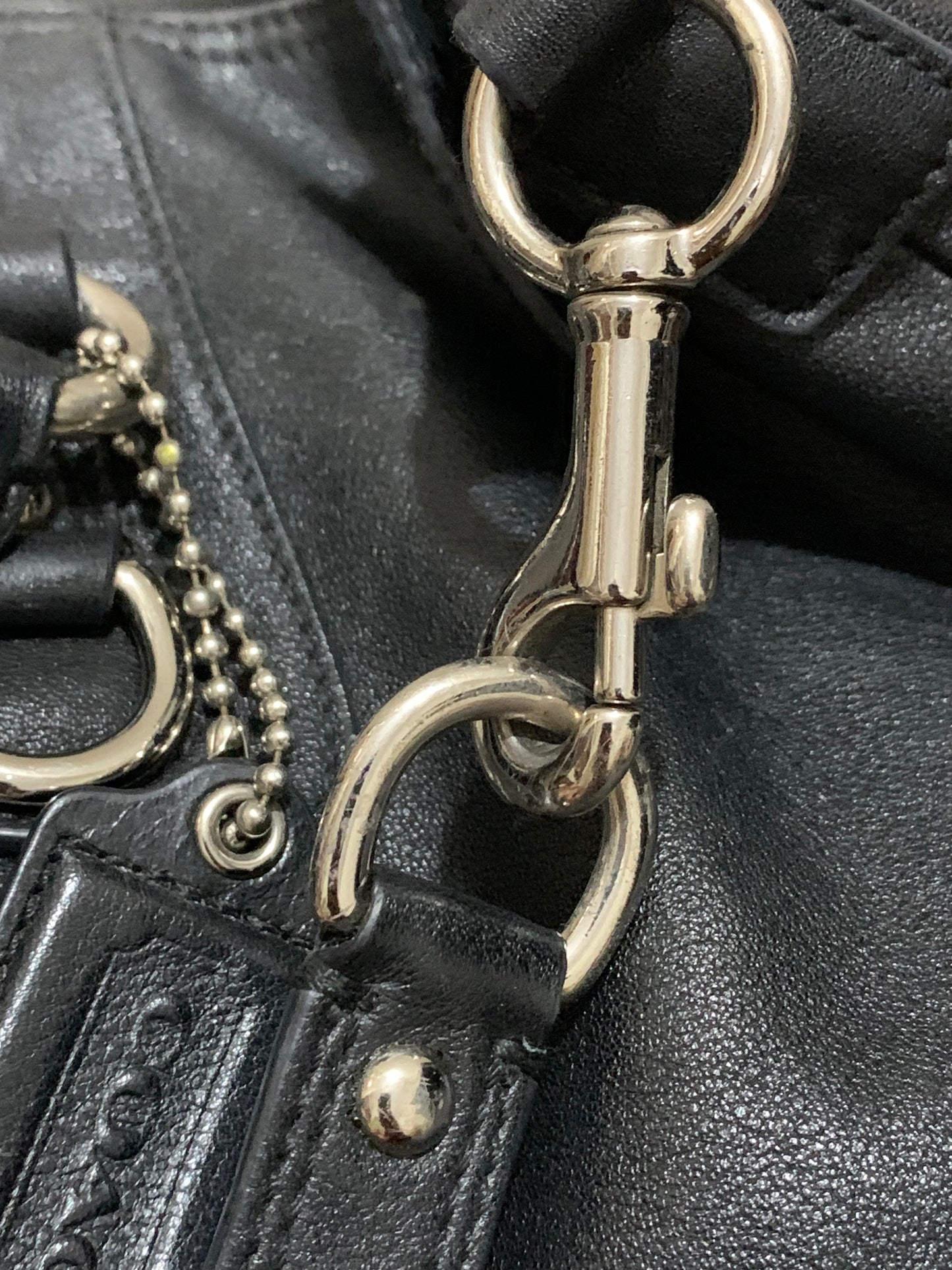 Coach ASHLEY Black Leather Large Leather Satchel Handbag 15447 (Pre-Loved) Excellent Condition