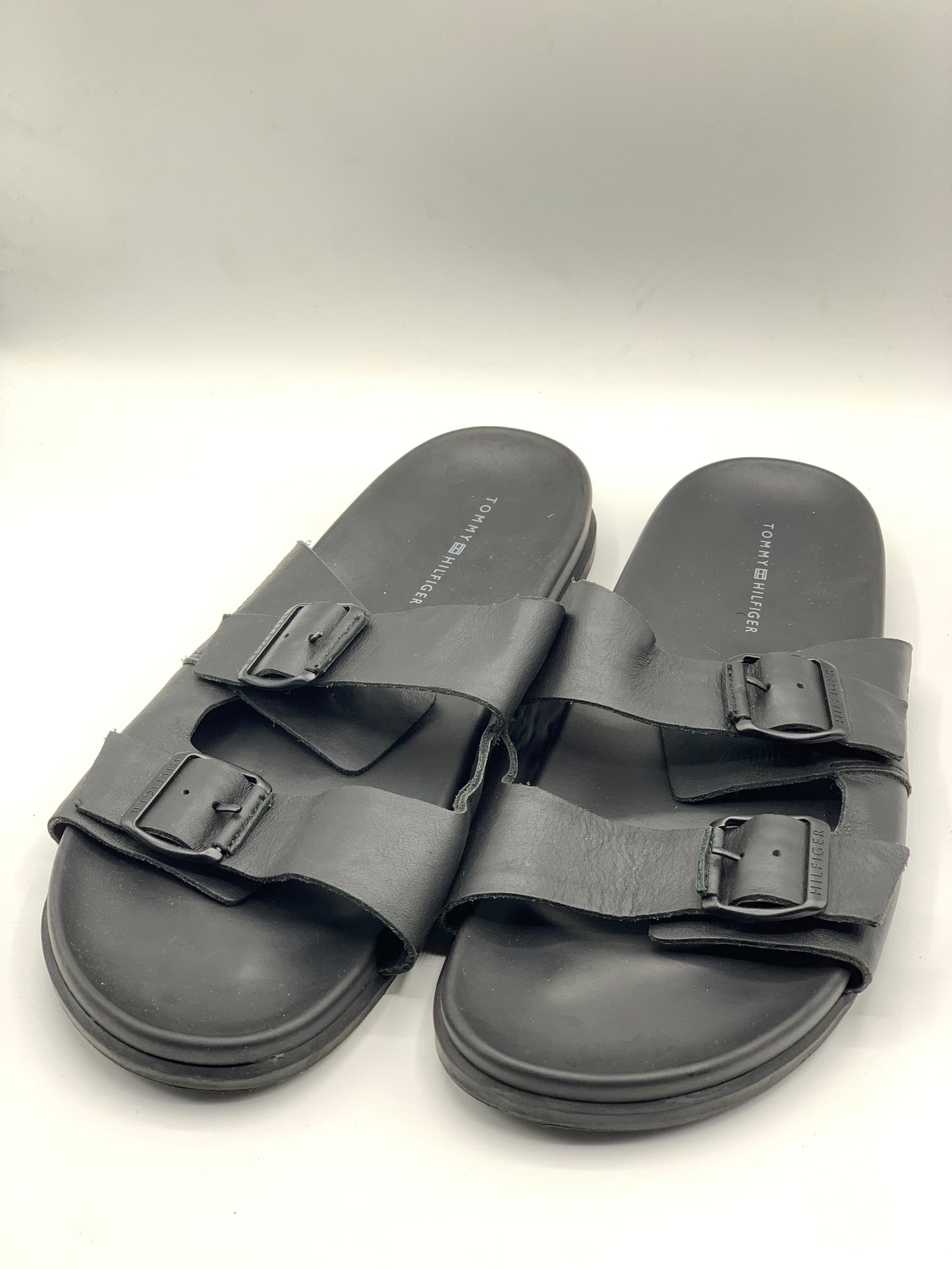 TOMMY HILFIGER MEN’S LEATHER SLIDES | PRE-LOVED CONDITION 10/10 EXCELLENT | SIZE EU 45