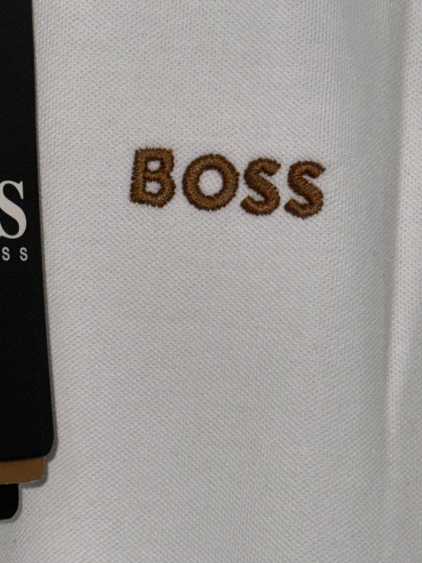 BOSS White Cotton Polo Shirt – Slim Fit | Made in Bangladesh