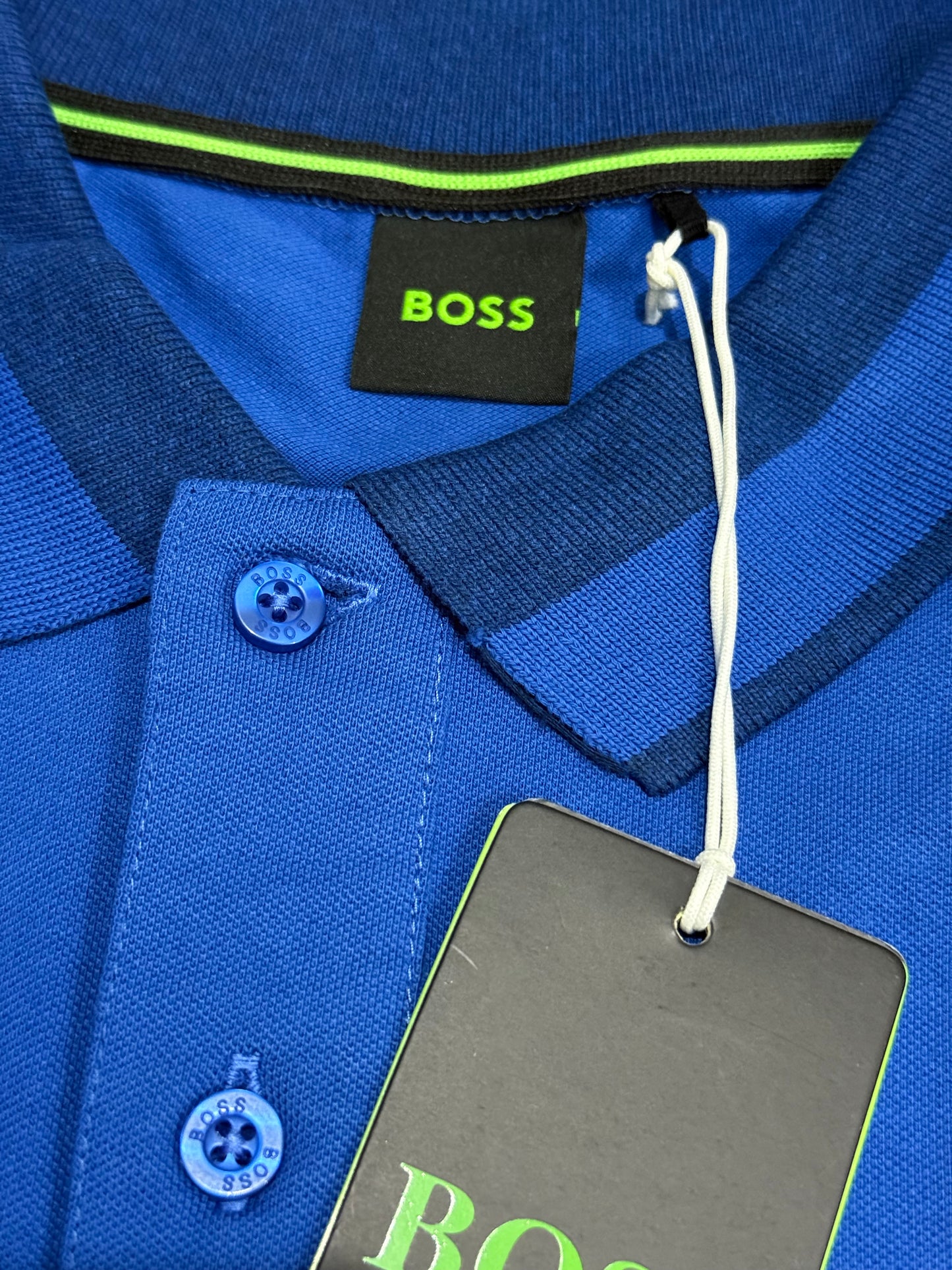 BOSS Royal Blue Cotton Polo Shirt – Slim Fit | Made in Bangladesh
