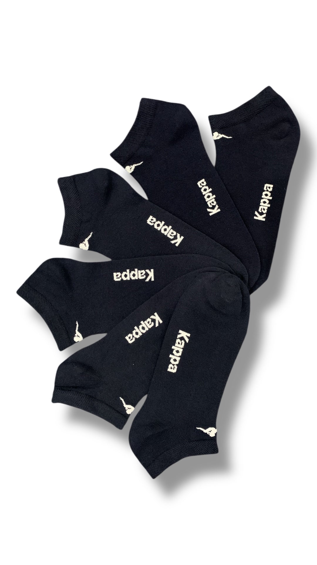 Kappa Unisex Cotton No Show Ankle Socks (3 Pairs Pack)