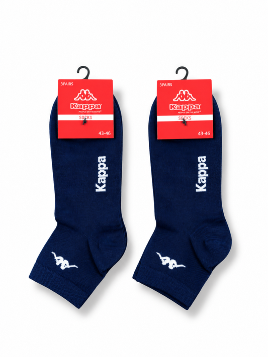 Kappa Unisex Cotton Quarter Socks (3 Pairs Pack)
