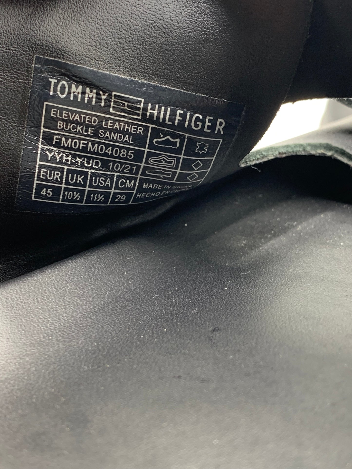 TOMMY HILFIGER MEN’S LEATHER SLIDES | PRE-LOVED CONDITION 10/10 EXCELLENT | SIZE EU 45